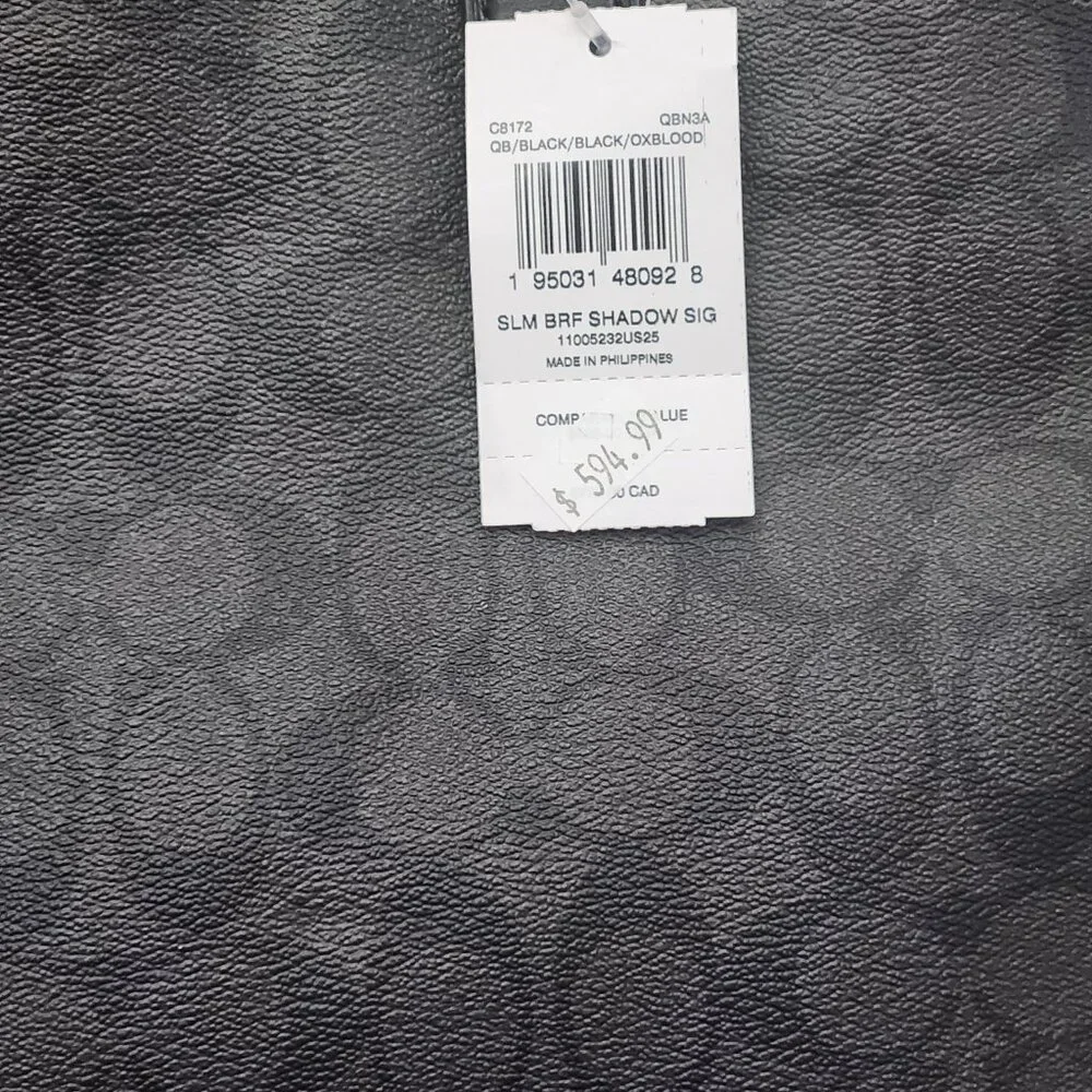 Coach NWT Graham Slim Black Briefcase